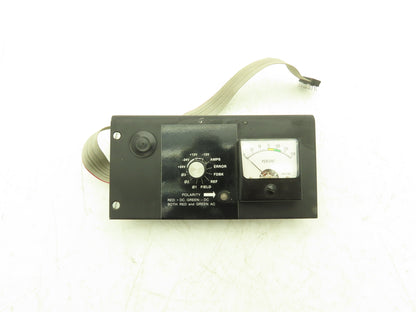 Nidec Fincor 104599501 DC Motor Drive Test Panel Dial Percent Gauge Meter Rev D