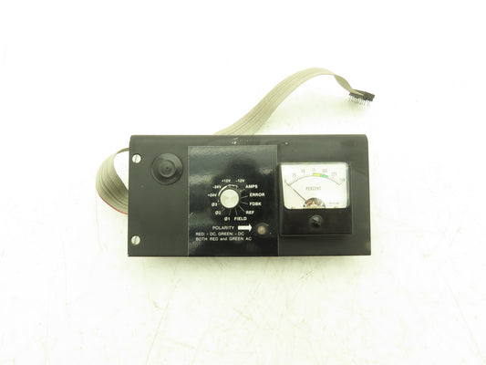 Nidec Fincor 104599501 DC Motor Drive Test Panel Dial Percent Gauge Meter Rev D