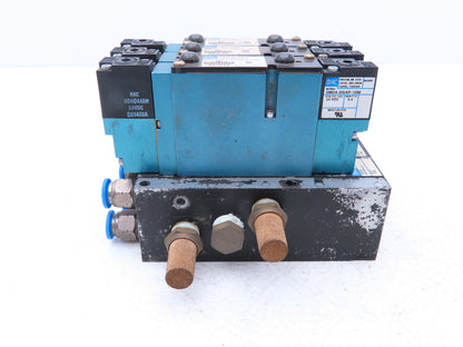 MAC 92 Series MAConnect 3-Station Pneumatic Solenoid Valve Manifold Assembly 24V