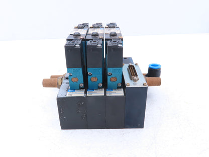 MAC 92 Series MAConnect 3-Station Pneumatic Solenoid Valve Manifold Assembly 24V