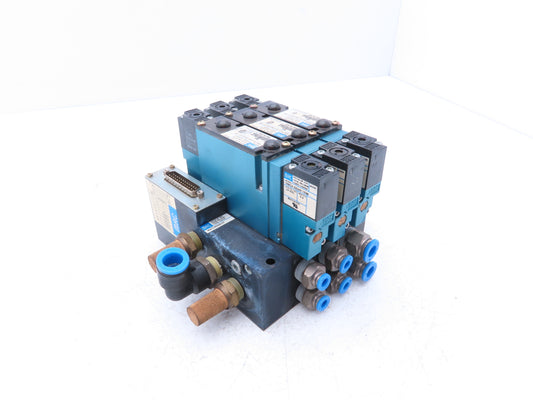 MAC 92 Series MAConnect 3-Station Pneumatic Solenoid Valve Manifold Assembly 24V