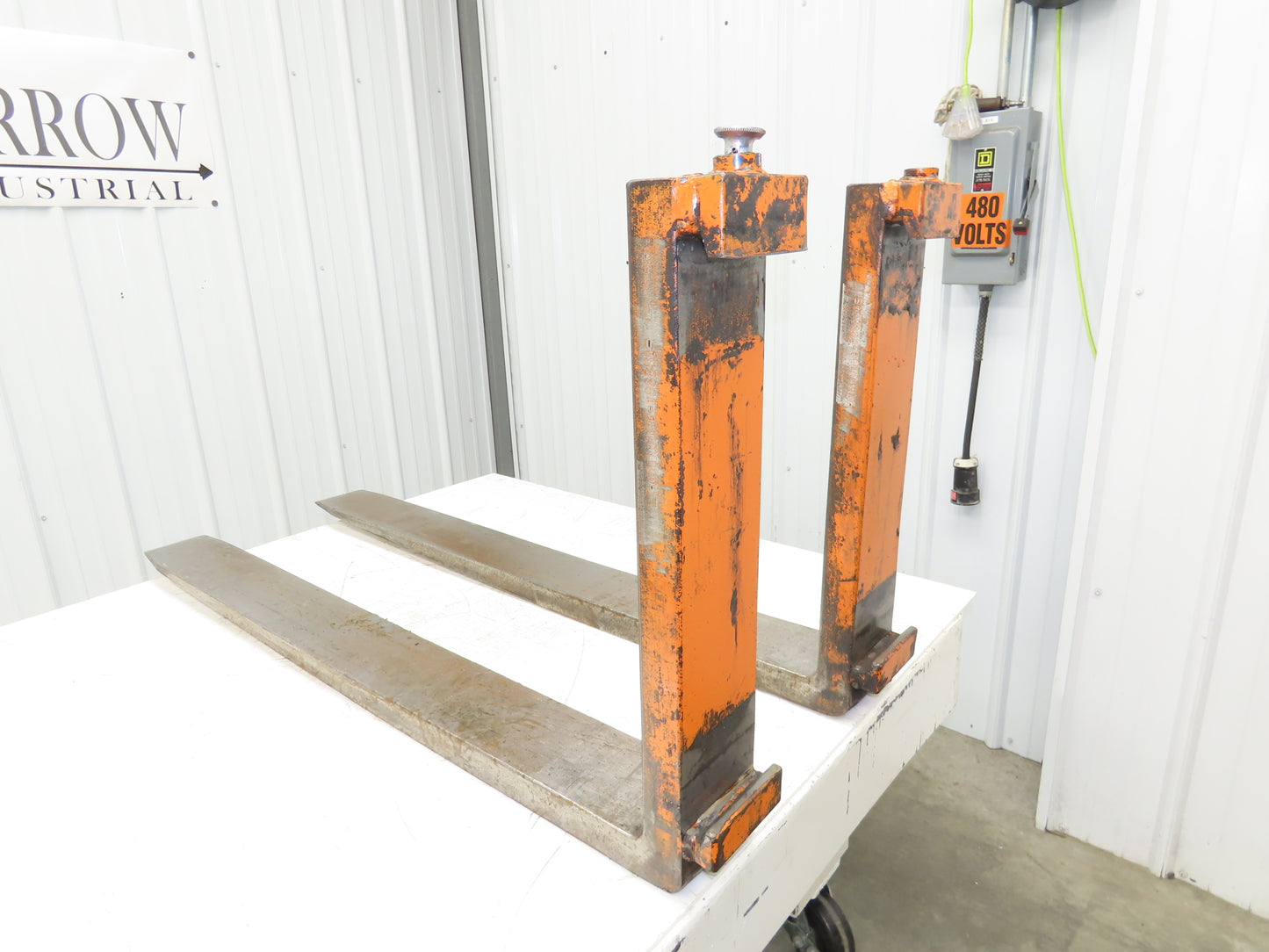 Class 3 Steel Forklift Forks Pair 4-3/4 X 47.5"  20" Carriage TS2364-1500X500