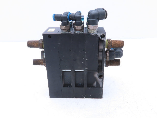 MAC 92 Series MAConnect 3-Station Pneumatic Solenoid Valve Manifold Assembly 24V