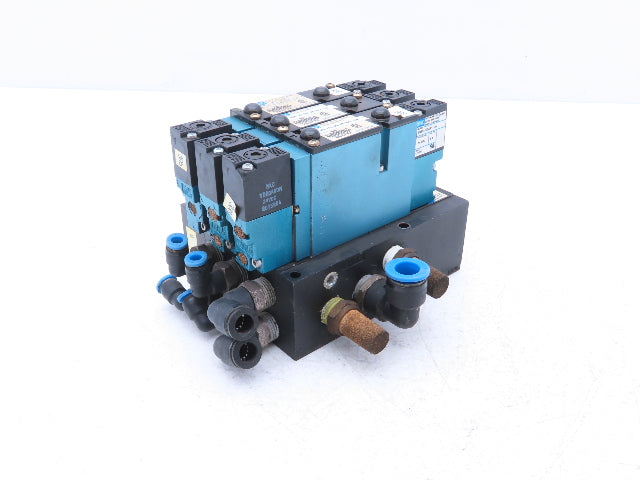 MAC 92 Series MAConnect 3-Station Pneumatic Solenoid Valve Manifold Assembly 24V