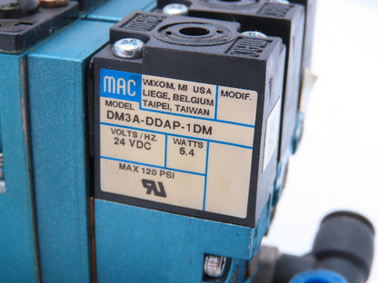 MAC 92 Series MAConnect 3-Station Pneumatic Solenoid Valve Manifold Assembly 24V
