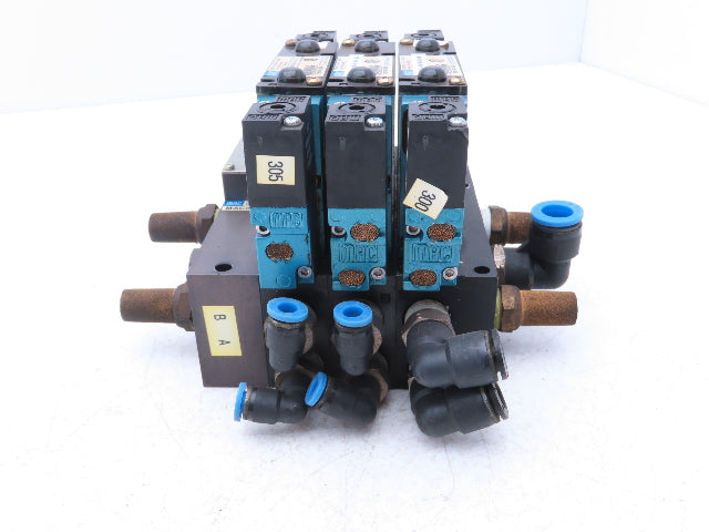 MAC 92 Series MAConnect 3-Station Pneumatic Solenoid Valve Manifold Assembly 24V