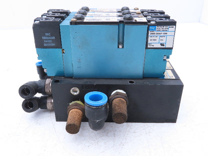 MAC 92 Series MAConnect 3-Station Pneumatic Solenoid Valve Manifold Assembly 24V