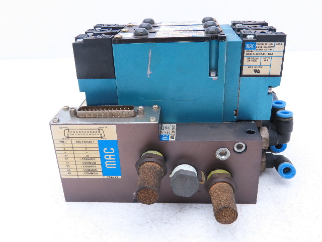 MAC 92 Series MAConnect 3-Station Pneumatic Solenoid Valve Manifold Assembly 24V