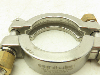 Sanitube 13MHP-100-150 Double Bolted Sanitary Clamp 304SS 1"-1-1/2" Lot of 9