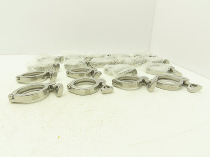 TL China 2" Steel Bolted Sanitary Clamp 304SS 2" Pipe Flange Dia 2.5" Lot of 18
