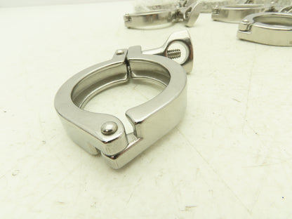 TL China 2" Steel Bolted Sanitary Clamp 304SS 2" Pipe Flange Dia 2.5" Lot of 18