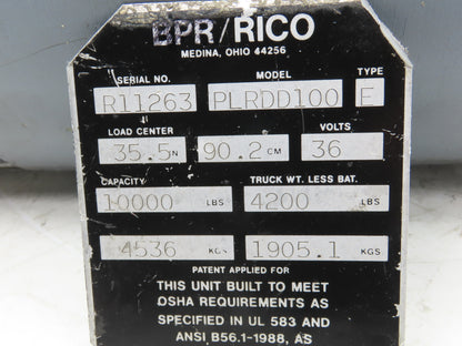 BPR Rico 00-28851N DC Drive Motor 24VDC Off PLRDD100