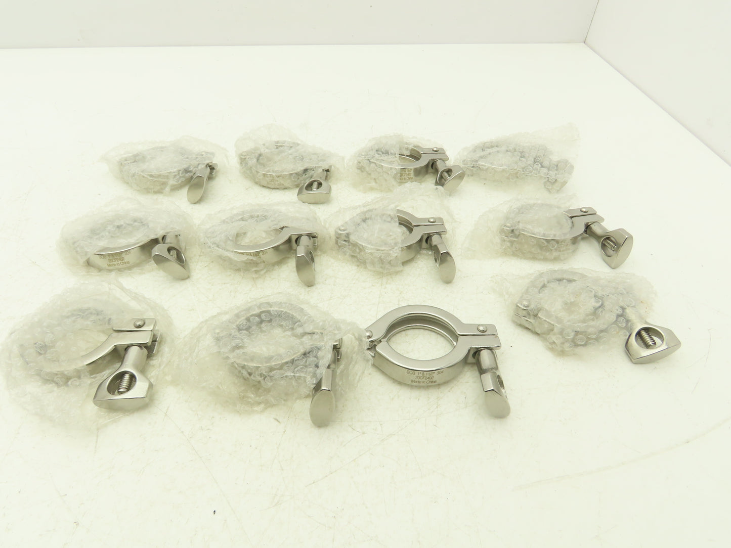 SOB 20CF2402 Steel Bolted Sanitary Clamp 304SS 1" to 1-1/2" Pipe Lot of 12
