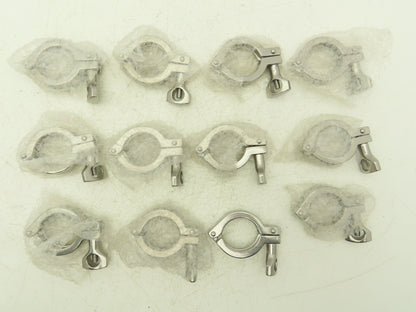 SOB 20CF2402 Steel Bolted Sanitary Clamp 304SS 1" to 1-1/2" Pipe Lot of 12