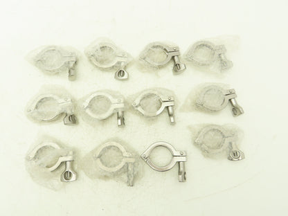 SOB 20CF2402 Steel Bolted Sanitary Clamp 304SS 1" to 1-1/2" Pipe Lot of 12