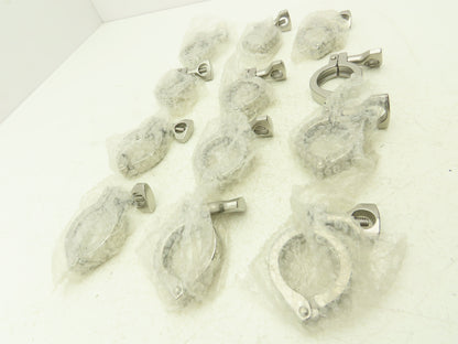 SOB 20CF2402 Steel Bolted Sanitary Clamp 304SS 1" to 1-1/2" Pipe Lot of 12