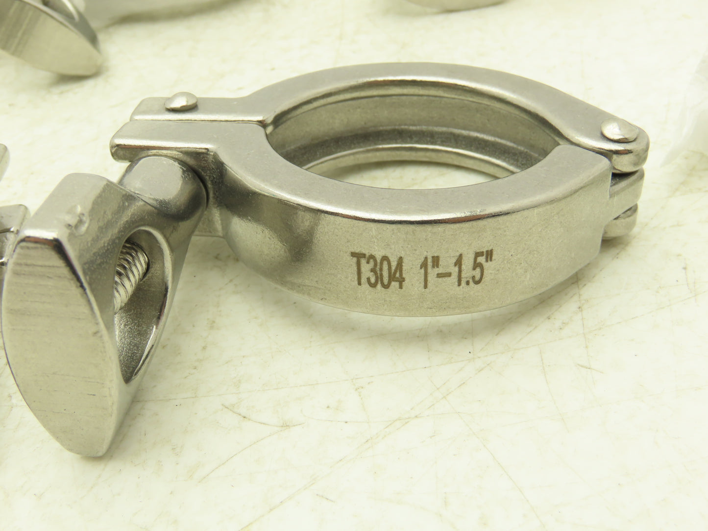 1-1.5 Steel Bolted Sanitary Clamp 304SS 1" to 1-1/2" Pipe Lot of 14