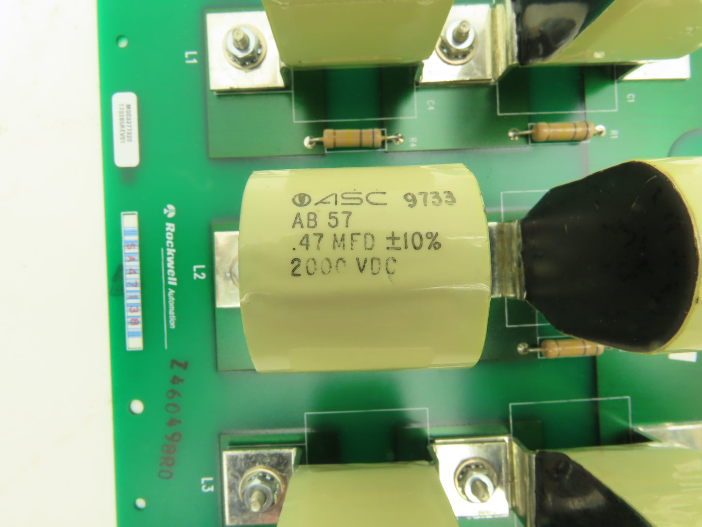 Allen Bradley 173285 REV 01 Capacitor Board Assembly 2000VDC A-173286-01 PCB