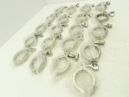 TL China 2" Steel Bolted Sanitary Clamp 304SS 2" Pipe Flange Dia 2.5" Lot of 20