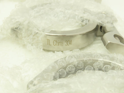 TL China 2" Steel Bolted Sanitary Clamp 304SS 2" Pipe Flange Dia 2.5" Lot of 20