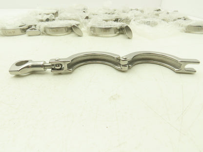 TL China 2" Steel Bolted Sanitary Clamp 304SS 2" Pipe Flange Dia 2.5" Lot of 20