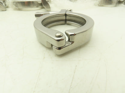 TL China 2" Steel Bolted Sanitary Clamp 304SS 2" Pipe Flange Dia 2.5" Lot of 20