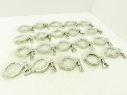 TL China 2" Steel Bolted Sanitary Clamp 304SS 2" Pipe Flange Dia 2.5" Lot of 20