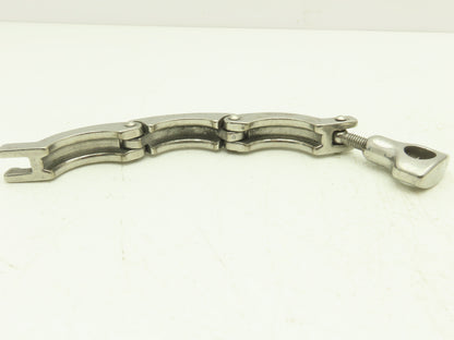 13MHHS-1-304 3 Segment Sanitary Clamp 1" to 1.5" Pipe W 2.1" Flange Lot of 17