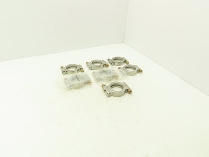 TL China 13MHP-2-304 Double Bolted Sanitary Clamp 2" Pipe High Pressure Lot of 7