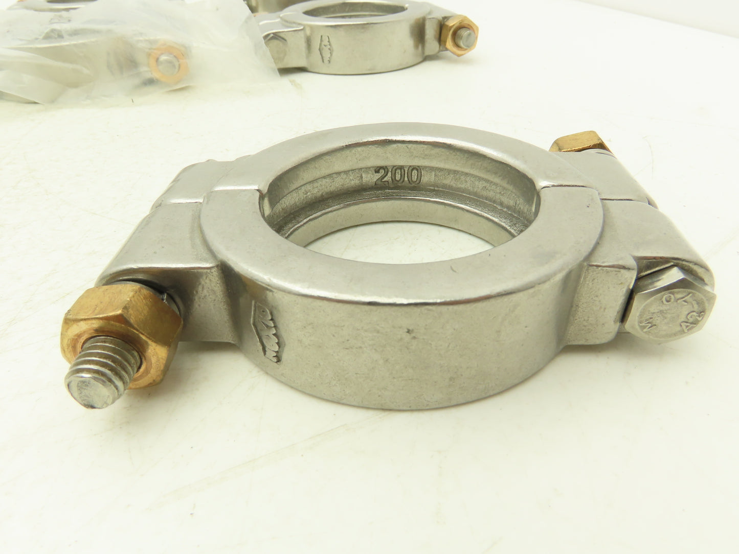 TL China 13MHP-2-304 Double Bolted Sanitary Clamp 2" Pipe High Pressure Lot of 7