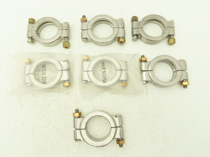 TL China 13MHP-2-304 Double Bolted Sanitary Clamp 2" Pipe High Pressure Lot of 7