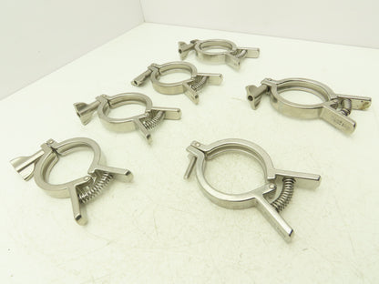 SCC 13MHHMQ-250 Sanitary Squeeze Clamp 2.5" Pipe For 3.2" Flange Lot of 6