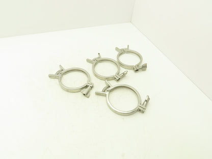 SCC 13MHHMQ-400 Sanitary Squeeze Clamp 4" Pipe With 4.8" Flange Lot of 4