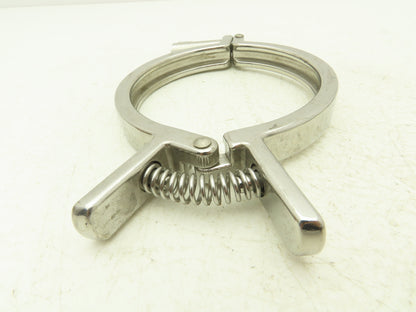 SCC 13MHHMQ-400 Sanitary Squeeze Clamp 4" Pipe With 4.8" Flange Lot of 4