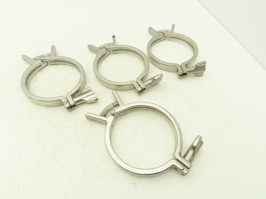 SCC 13MHHMQ-400 Sanitary Squeeze Clamp 4" Pipe With 4.8" Flange Lot of 4