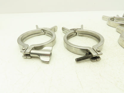 SCC 13MHHMQ-300 Sanitary Squeeze Clamp 2.5" Pipe For 3.2" Flange Lot of 8