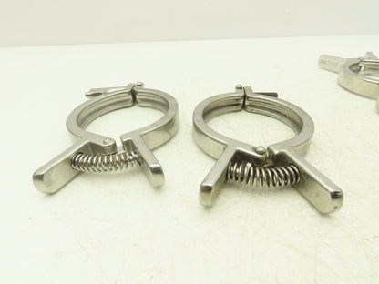 SCC 13MHHMQ-300 Sanitary Squeeze Clamp 2.5" Pipe For 3.2" Flange Lot of 8