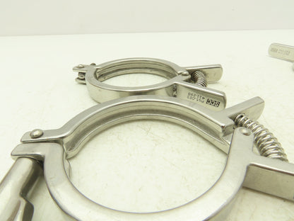 SCC 13MHHMQ-300 Sanitary Squeeze Clamp 2.5" Pipe For 3.2" Flange Lot of 8