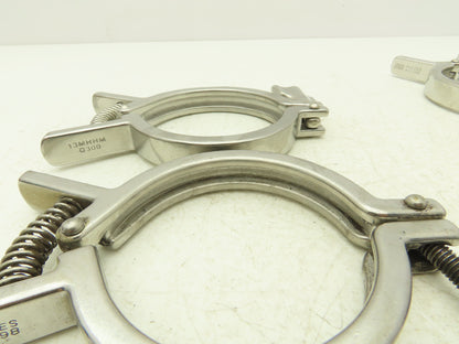 SCC 13MHHMQ-300 Sanitary Squeeze Clamp 2.5" Pipe For 3.2" Flange Lot of 8
