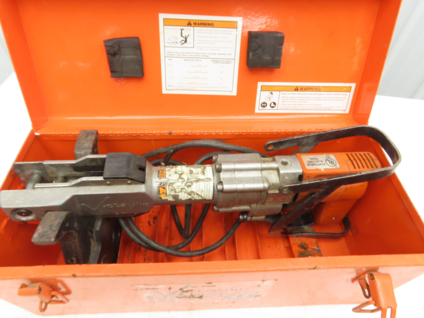 Victaulic EPU PressFit Crimper Tool 2" Fitting Clamp Metal Tool Box 115V