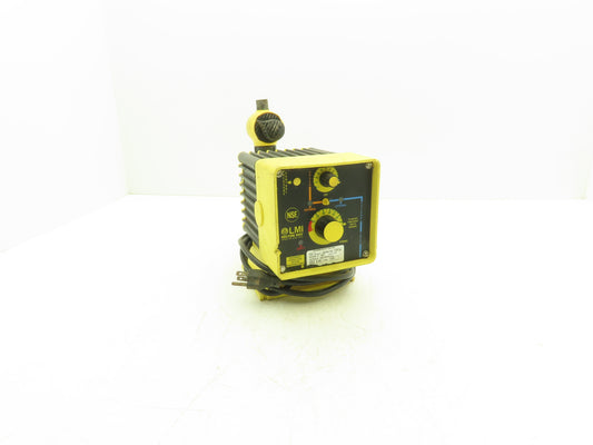 LMI Milton Roy B721-392SI Chemical Metering Dosing Pump 2.5 GPH 120V 100 PSI