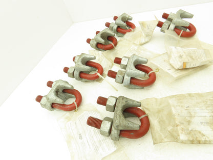 Crosby 1-1/8" Galvanized Drop Forged Wire Rope Clip G-450 Cable Clamp Lot of 7