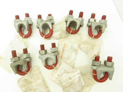 Crosby 1-1/8" Galvanized Drop Forged Wire Rope Clip G-450 Cable Clamp Lot of 7