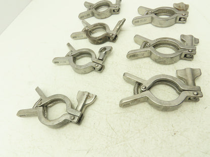 Dixon/SCC 13MHHM-Q100150 Squeeze Clamp Sanitary SS 1" to 1-1/2" Pipe Lot of 7