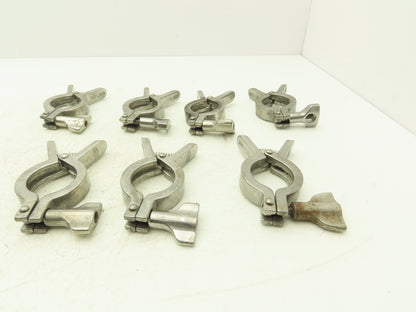 Dixon/SCC 13MHHM-Q100150 Squeeze Clamp Sanitary SS 1" to 1-1/2" Pipe Lot of 7