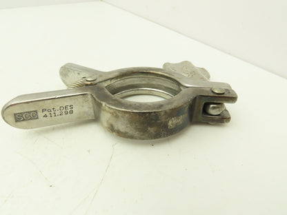 Dixon/SCC 13MHHM-Q100150 Squeeze Clamp Sanitary SS 1" to 1-1/2" Pipe Lot of 7