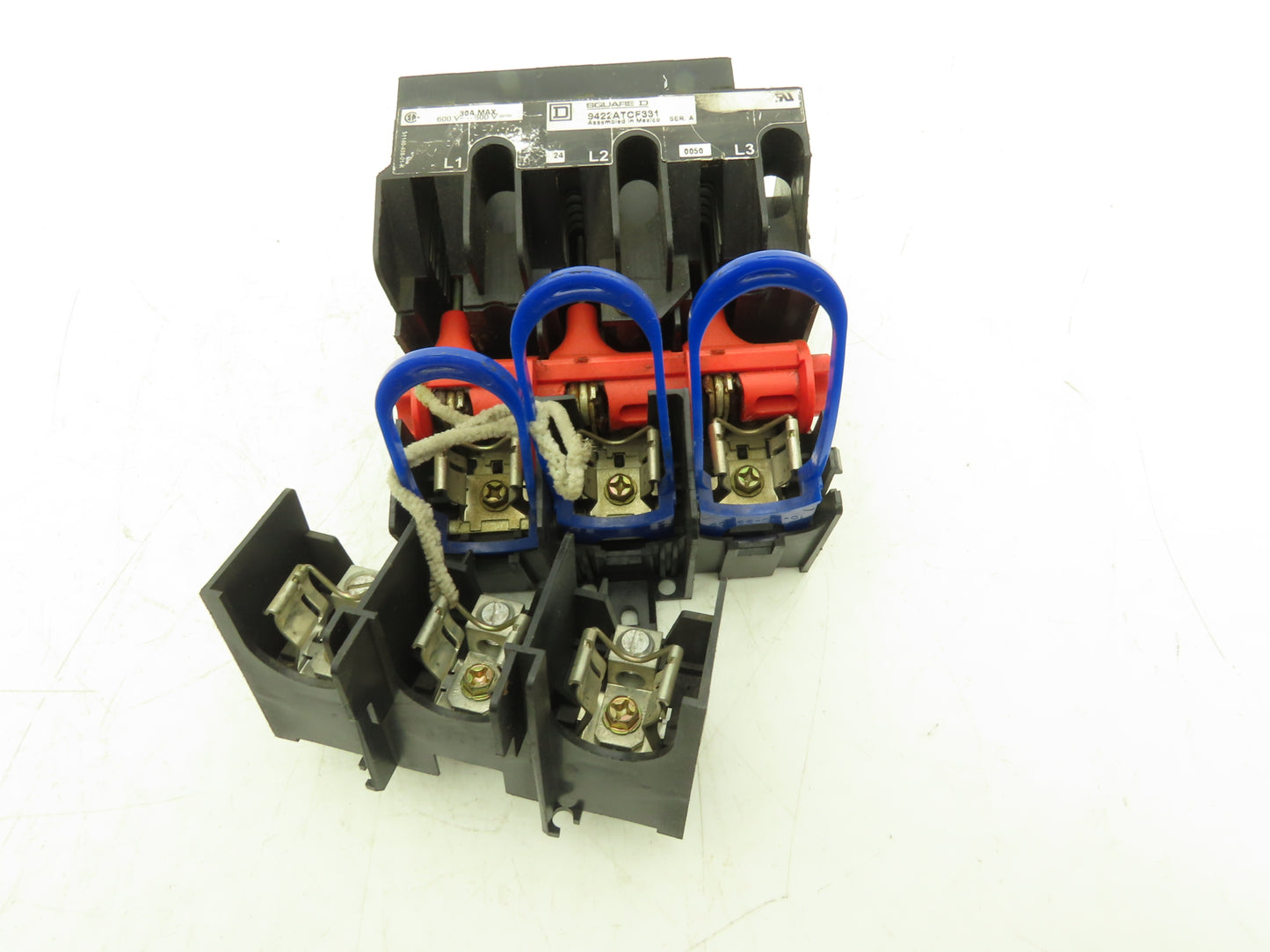 Square D 9422ATCF331 Disconnect Switch 30/60 Amp 600V Fuse Holder Only-No Handle