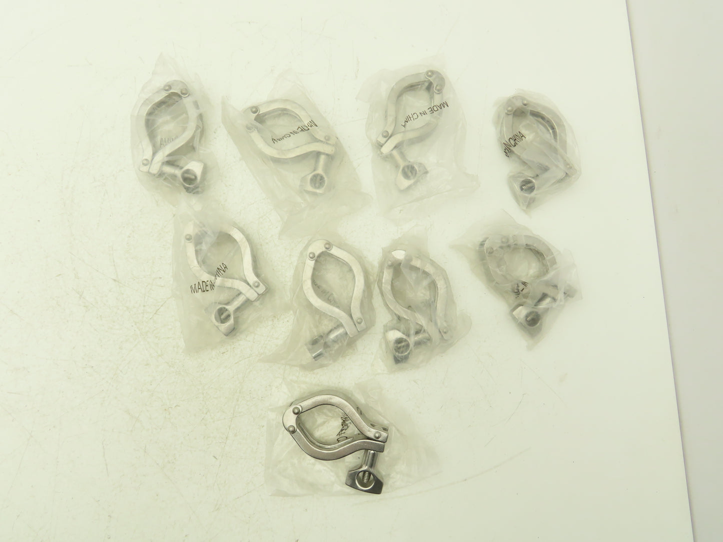 Dixson 13MHHM-DP100150 Sanitary Squeeze Clamp 1" to 1-1/2" Pipe Lot of 9