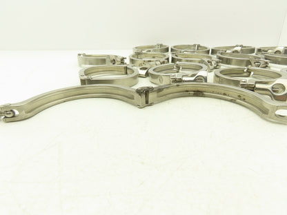 Tri Clover 3"/4" 3" Sanitary Tri Clamp 11 Single & Double Pin/ 5 - 4" Lot of 16