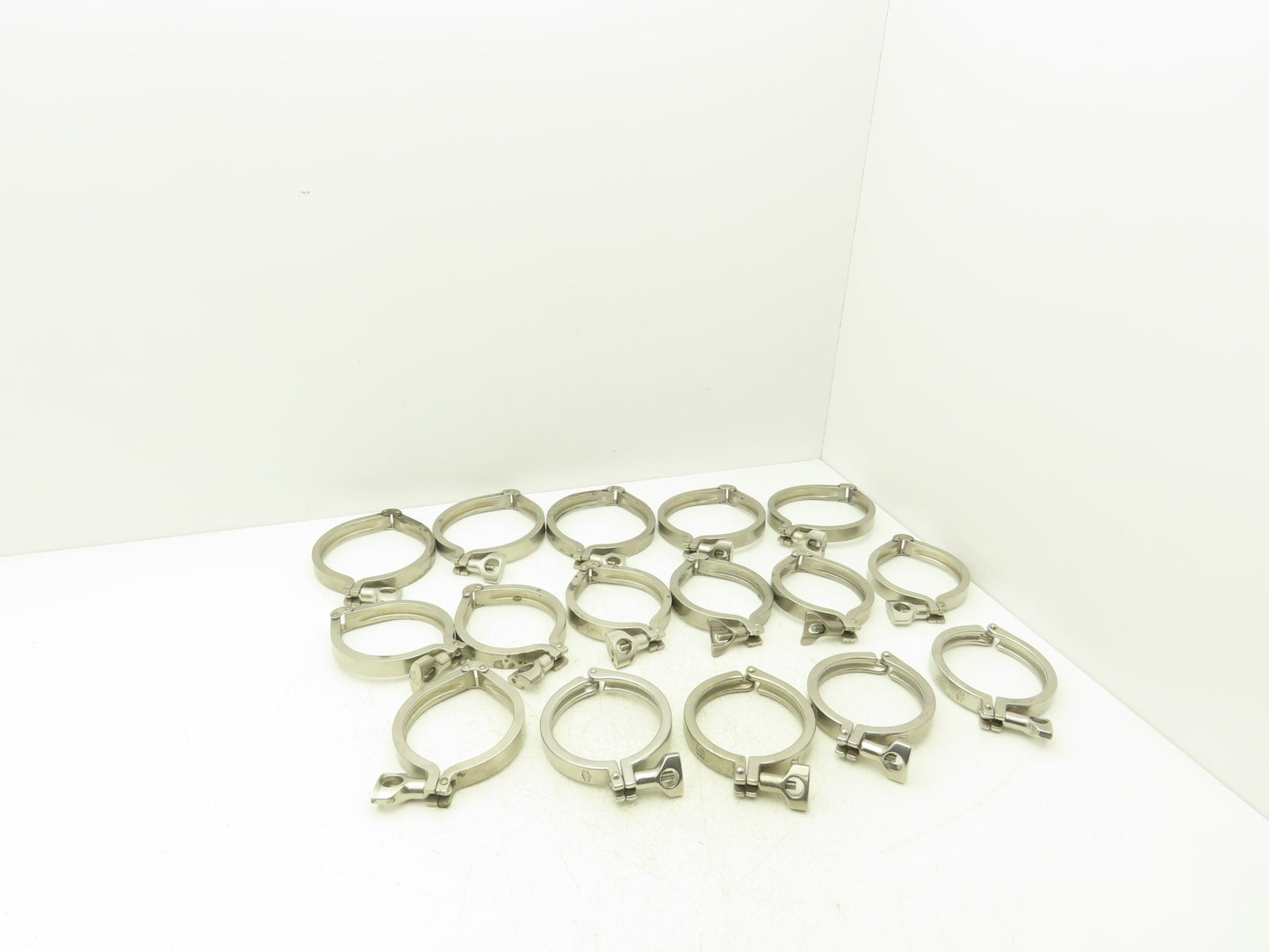 Tri Clover 3"/4" 3" Sanitary Tri Clamp 11 Single & Double Pin/ 5 - 4" Lot of 16